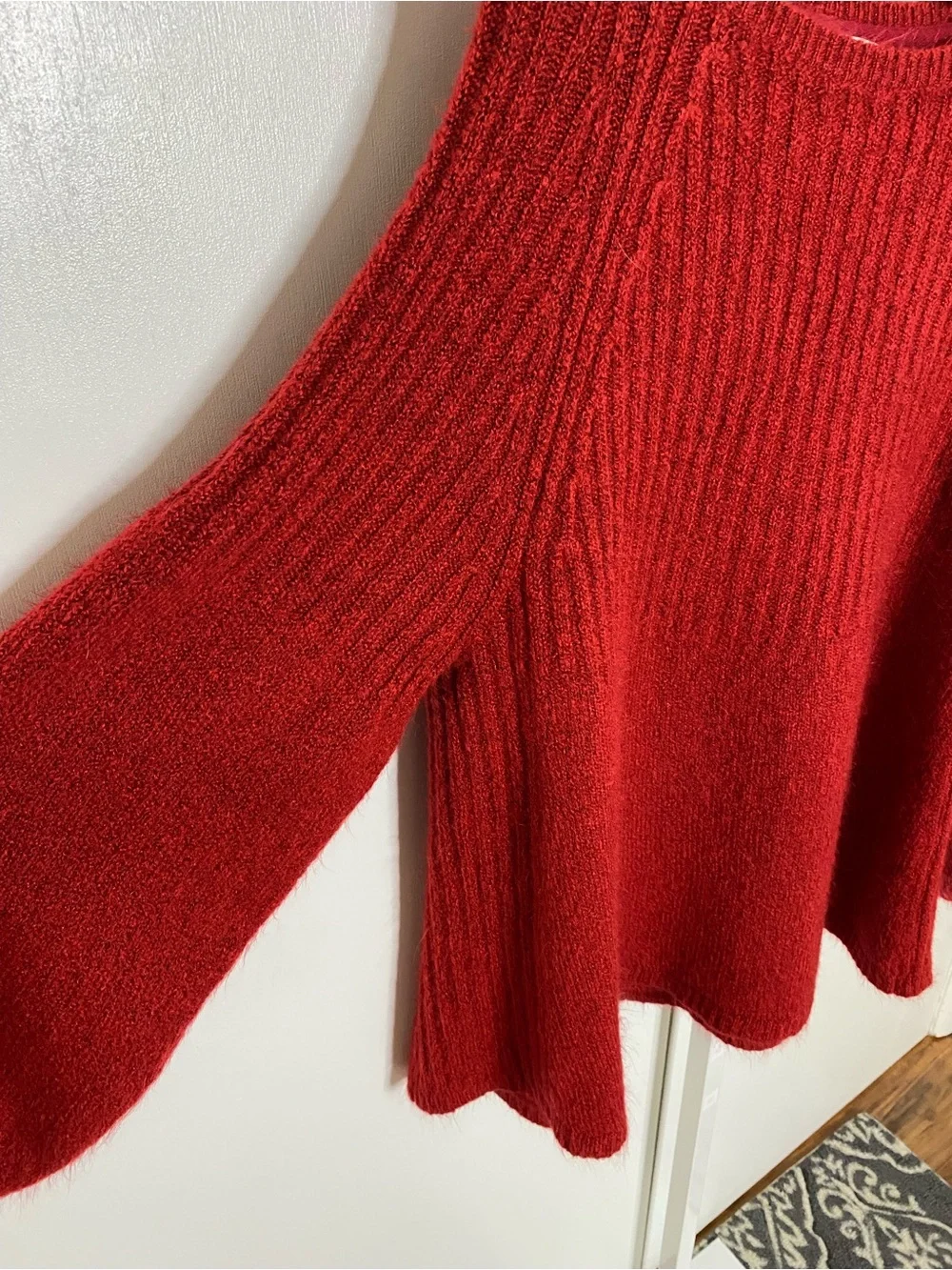 Style & Co. l Red Cozy Ribbed Knit Detail Round-Neck Long-Sleeve Sweater Sz 3X - Picture 5 of 12